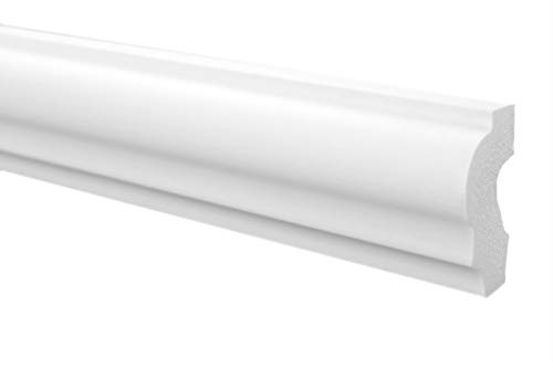 Marbet Deckenleisten aus Styropor XPS - Hochwertige Stuckleisten leicht & robust im modernen Design - (40 Meter Sparpaket E-19-21x40mm) Winkelleiste