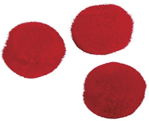 Rayher Pompons, rot, 10 mm ø, Btl. 65 Stück, Plüschbälle zum Basteln und Dekorieren, 7651118