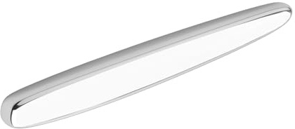 domino Möbelgriff in Weiß & Chrom Hochwertige Schrankgriffe aus Znal Schubladengriffe Modern Stil Griffe für Küchenschränke, Kommoden, Möbel 128mm