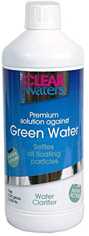 ClearWaters Pond Green Water Treatment 1L – Treats 10,000 Litres of Water – Algae Remover Pond Cleaner Instant-Action – Harmless to Fish and Animals