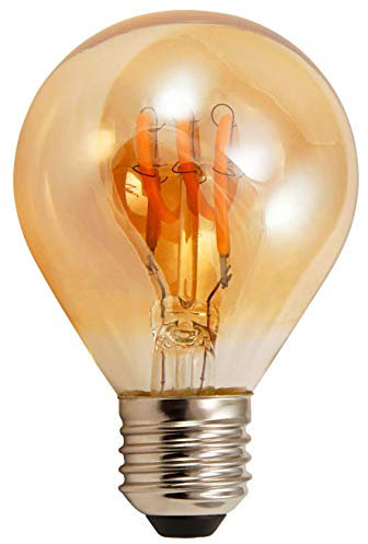 McShine - LED-Leuchtmittel Filament Tropfenlampe | Retro | LED Edison Vintage Glühbirne E27, warmweiß, 150 lm, 2200K, 2W, LED Lampe goldenes Glas