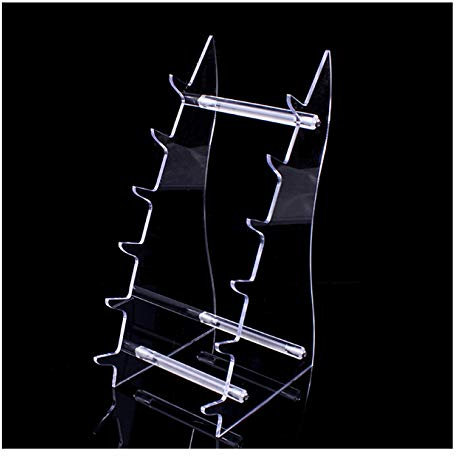 Banchi di mostra del coltello acrilico resistente di sei strati di sei pezzi, supporto del gabinetto dei coltelli da tasca, scaffale di sopravvivenza di caccia