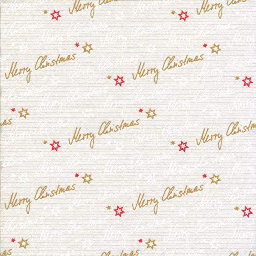 HANTERMANN Servietten Weihnachten Merry Christmas Gold/rot Premium AIRLAID STOFFÄHNLICH | 25 Stück | 40 x 40cm | 1/4 Falz | hochwertige, edle Weihnachtsservietten | Weihnachtsdeko | Made in Germany
