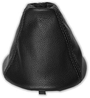 The Tuning-Shop Gear Gaiter Compatible with Fiat 500 500C Leather Various Stitching Colour Available (Leather Black Stitch)