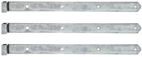 Alberts 314231 Penture | en différents modèles | passivée | gond Ø 16 mm | taille 600 x 45 mm | Set de 3 pièces