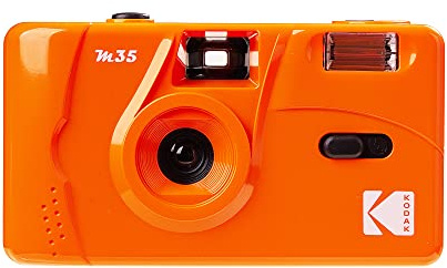 Kodak M35 35mm Film Camera, Reusable, Focus Free, Easy to Use, Built-in Flash, Compatible with 35mm Color or B&W Film (Battery Not Included) (Papaya)