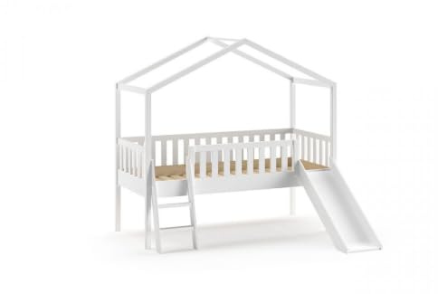 Vipack Dallas LIT CABANE ECHELLE+Toboggan Blanc 90x200cm*