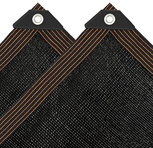Toldo – 6 x 6 m con ojal 90 % de protección solar, tela negra, toldo para jardín, terraza, terraza, protección UV, para plantas, casas de agua, ganado