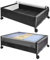 SPECILITE Contenitori Sotto il Letto su Ruote, Confezione da 2 Contenitori Sotto il Letto su Rotelle con Coperchio, Scatole per Vestiti, Scarpe, Giocattoli e Coperte