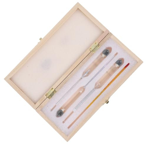 SEWOART Misuratore Alcolico in Vetro Idrometro per Vino Termometro Strumento di Misurazione del Contenuto Alcolico per Liquori