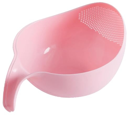 Cuenco y colador para arroz, escurridor de arroz con filtro lateral inclinado, cesta de verduras multifuncional, colador de cocina apto para lavavajillas, para tomates, guisantes,