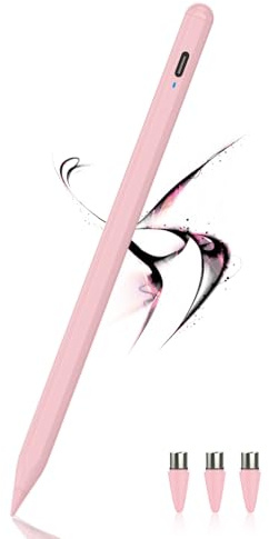 Stylus Stift für Touch Screens - POM Feder Magnetic Tablet Stift Type-C Kompatibel Mit Pad/Pad Pro/Samsung/Lenovo/und Anderen iOS/Android Smartphone und Tablet Geräten (Rosa)