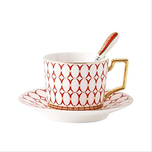 Tasse à café en porcelaine anglaise avec soucoupe et cuillère 200 ml Tasse à thé avancée en céramique – Tasse à café expresso style palais