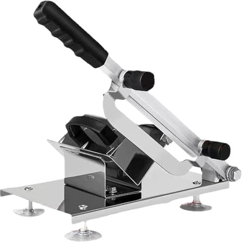 Spadora de carne congelada manual, máquina cortadora de acero inoxidable, cortadora de carne congelada ajustable y antislip, cortes de corte de cordero comercial para amantes de la olla caliente