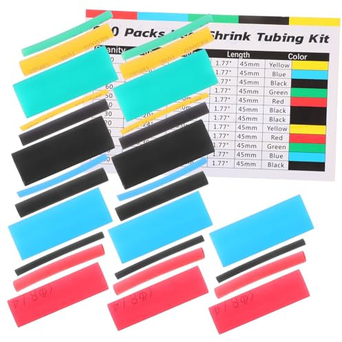 Vaguelly 530pezzi Tubo Termorestringente Isolante Guaina Termorestringente Per Metallici Kit Di Tubi Assortiti Per Avvolgimenti e Protezione Di