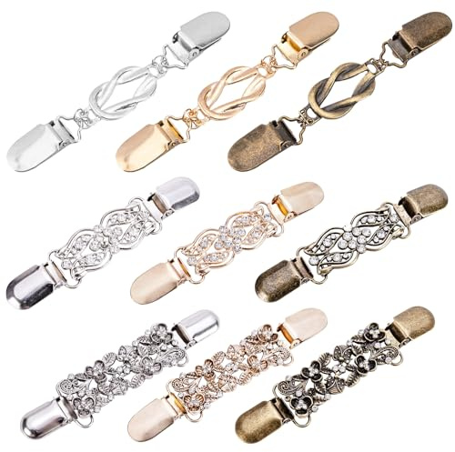 JSTHHTT 7 Pièces Clips à Cardigan Rétro, Clips Pull Vintage, Cardigan Clip, Châle Clips en Argent, Broche Rétro Cardigan, pour Femmes Filles, pour Cardigans, Capes, Robes et Chemises