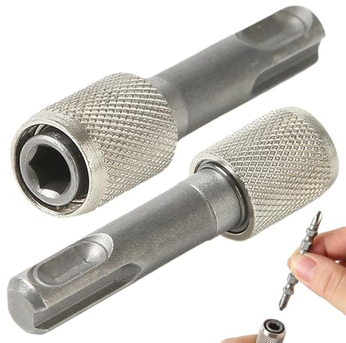 RLMVGBX SDS Bit Adapters, 2-Pack, 6.35mm | 2 steel SDS-to-hex adapters, 60mm, 6.35mm shank. For SDS hammer drills, fit standard hex bits & sockets.