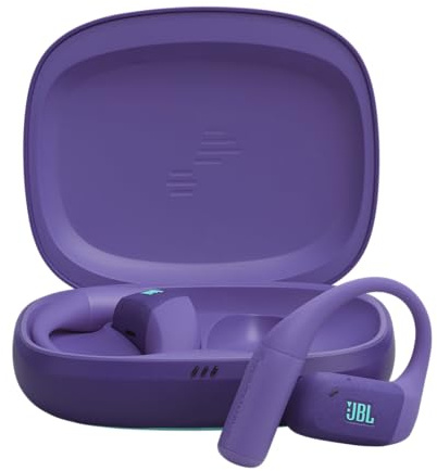 JBL Endurance Zone kabellose Open-Ear Sport-Kopfhörer mit Ohrbügel-Design, JBL OpenSound-Technologie, 32 Stunden Spielzeit, IP68 wasserdicht, Google Finder, JBL Headphones App, Lila