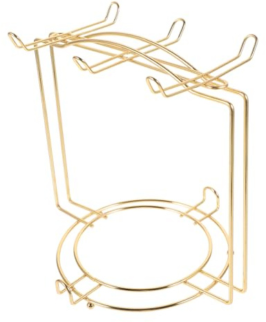 BIUDECO Organizzatore Supporto per Tazzine Caffè da Cucina in Acciaio Inossidabile Oro Riduce Disordine Sul Tavolo per 4 Tazze e 6 Piatti per Armadietto e Uso Professionale