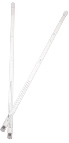 Bunte LED Paar 1 Polymer aus Drumsticks für Schlagzeugspiele | Weiß, Robust und Bruchsicher, Leuchtet Beim Anschlagen, Inklusive 8 Lr44 Knopfzellen