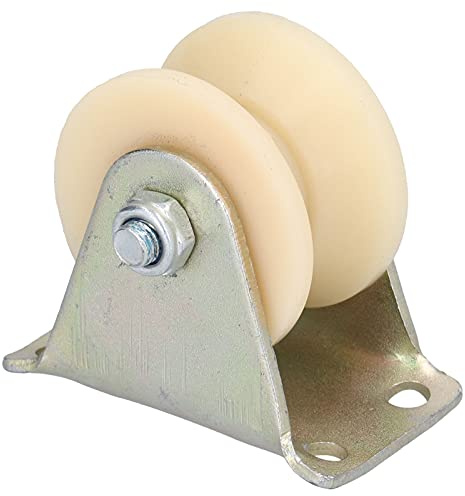 Rotella rigida per carichi pesanti con scanalatura a V per apparecchiature di sollevamento, carico di 200 kg, guida in nylon 50 mm