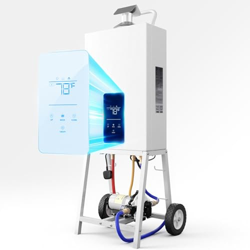 Obqer SUPA Poolheizung, Der Weltweit Schnellste Tragbare Hot Tub Und Aufstellpool-HeizgeräT, Mit Heizungssteuerung Und RäDern, Nutzt Propangas, Eine Energieeffiziente Leistung