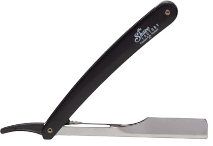 SHAVE FACTORY Straight Razor Push Type, Black