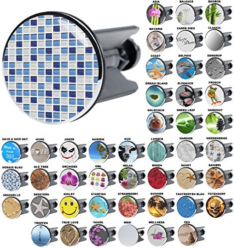 Sanilo Waschbeckenstöpsel Mosaik Blau, viele schöne Stöpsel für das Waschbecken zur Auswahl, hochwertige Qualität