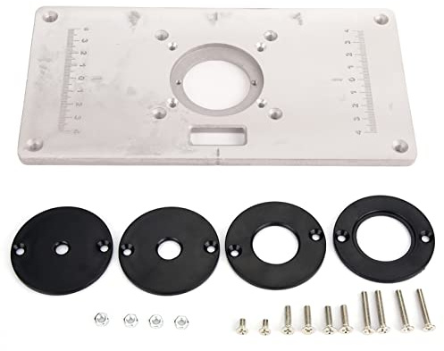 Placa de inserción de la tabla del Router, tabla de Aluminio del Router de DIY para el Trabajo de Madera