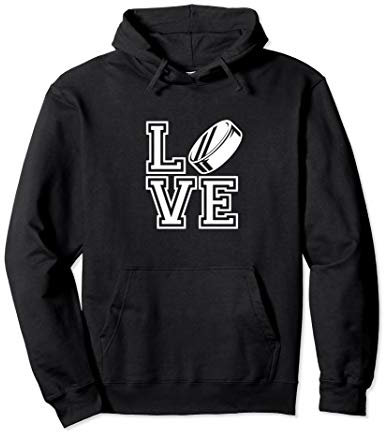 Eishockey Puck Love Cooles Hockey Liebhaber Geschenk Pullover Hoodie