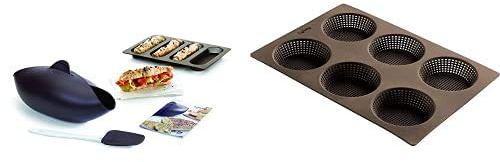 Lékué Kit para Hacer Pan, Silicona, marrón, 30 x 25 x 15 cm + Molde de Silicona Pan Redondo, Marrón, Centimeters