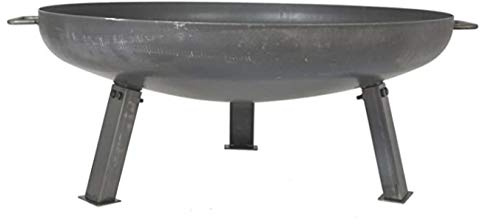 Large La Hacienda Mapsos Fire Pit, Log Buner with Stand - 85cm (Tall Round Garden Patio Heater, Industrial Style)