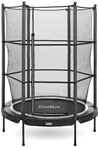 Salta Junior Trampolin mit Sicherheitsnetz, Durchmesser 140 cm, rund, schwarz/pink (schwarz)