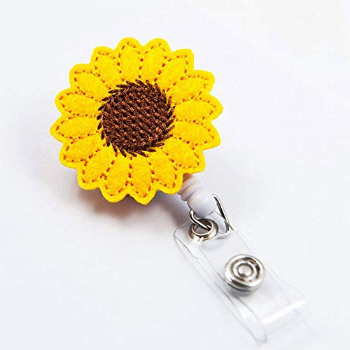 Ausweishalter mit Sonnenblumen-Motiv, einziehbar, 61 cm