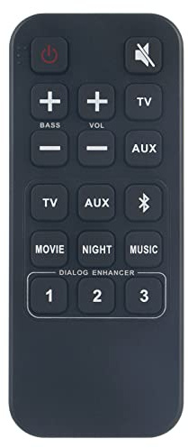 VINABTY RC-1230 RC1230 Fernbedienung ersetzen Passend für Denon Sound Bar Home Theater System DHT-S316 DHTS316 DHT-S416 DHTS416 | Home Theater System DHT-S316 DHTS316 DHT-S416 DHTS416