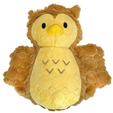 Juguete de Peluche Resistente para Perros Bite Force Wildlife - Fabricado con Kevlar, múltiples Capas con Costuras reforzadas y un chirriador. Ideal para Grandes masticadores (Búho)