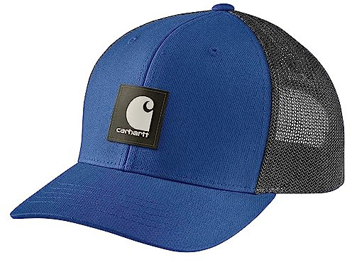 Carhartt Herren Rugged Flex Twill Mesh Back Logo Patch Cap, Blau - Glass Blue, Einheitsgröße