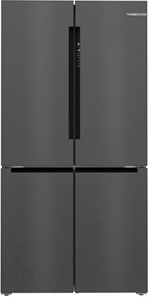 Bosch KFN96AXEA, Série 4, réfrigérateur multi-portes congélateur en bas, 183 x 90.5 cm, Acier brossé noir anti-traces