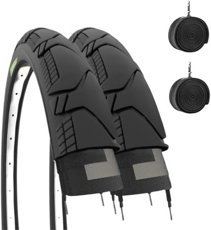 2 Copertoni 700x45C (29 x 1.75) + Camere Pneumatici Demi Slick Gravel Copertone Adulto Trekking Bike Mtb Ibrida