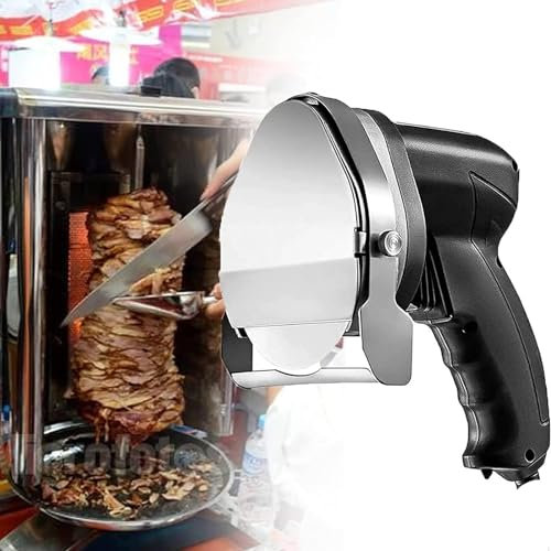 Weyot Cortadora Eléctrica Kebab Cuchillo de Barbacoa Inalámbrico Comercial Cuchillo Ampliamente Utilizado en Carnes Asadas, Restaurantes, Bares, Familias, Etc