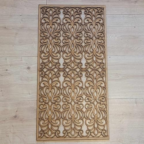Gothic weave Grate Pattern Trellis Radiator Cabinet wall Decorative Screening-grille- Perforated MDF panel (600x300mm) 0166 (6mm thick MDF)