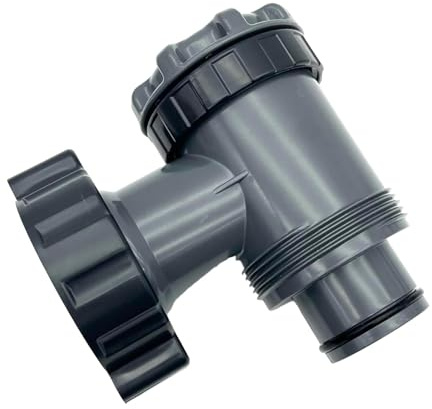 JISADER Válvula de émbolo on Off Válvula de émbolo para Piscina sobre el Suelo, Ligera, Bomba de Piscina de conexión de 38 mm, Piezas de Repuesto para Piscina