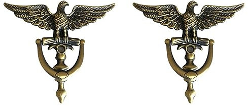 Remingtape 2X Antiker Türklopfer Zinklegierung Adlerkopf Türklopfer für Haustür Wohnkultur Ring Möbelgriff Hardware Klopfer