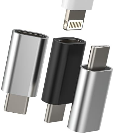 Adaptador Carga USB C Macho A Lightning Hembra (3 Pack) Para IPhone Type-c Cable Adapter Adaptadores Cable Tipo C Cargador Android Conector Accesorios Para iPad Compatible Samsung L-to-tp