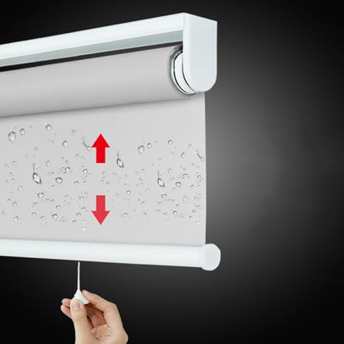 X1NGFU Springrollo Mittelzugrollo Schnapprollo,60% Verdunkelungsrollos Klemmrollo Thermorollo,Kabellos Lichtdurchlässig Fensterrollo Innen,Anpassbar Größen Farben,Breite X Höhe (80cm x 250cm)