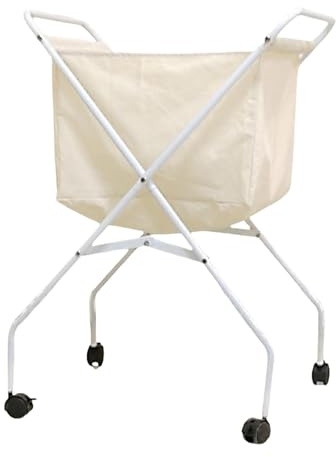 Fenteer Chariot à linge roulant avec roulettes Organisateur de vêtements Rangement plié avec roulettes Panier à linge ménager pour draps Appartement