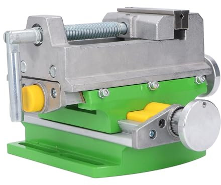 WEISHENG Drill Press Vise Heavy Duty, Mini Vise for Woodworking and Milling, 0-70mm Clamping Range, Small Bench Vise, Drill Press Stand and Clamp, Durable Drill Press Vice (Cross tiger pliers 0‑80mm)