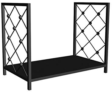 Heavy Duty Indoor Outdoor Firewood Log Rack Holder with Fireplace Log Storage Bin