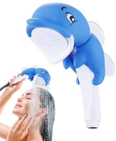 Pommeau de douche pour – Pulvérisateur de douche à ventouse pour tout-petits, accessoire de bain réutilisable, pommeau de douche pour murs carrelés, baignoires en céramique