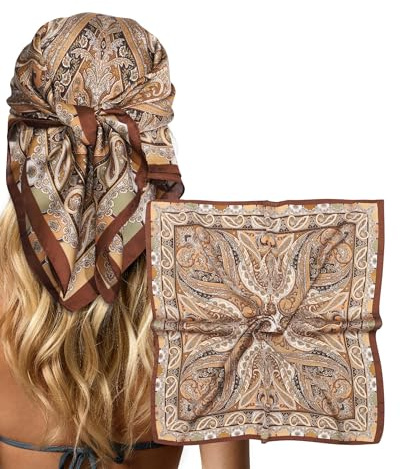 1 Stück Bandana 27,5 Zoll Seidenglanz Kopftuch, Halstuch Herren Satin Haarkopftuch, Haarwickel, Halskrause für Frauen